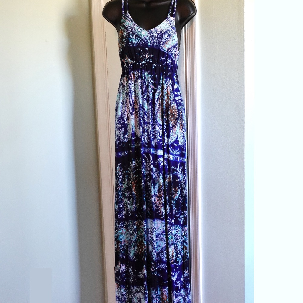 Willi Smith Abstract Maxi Dress